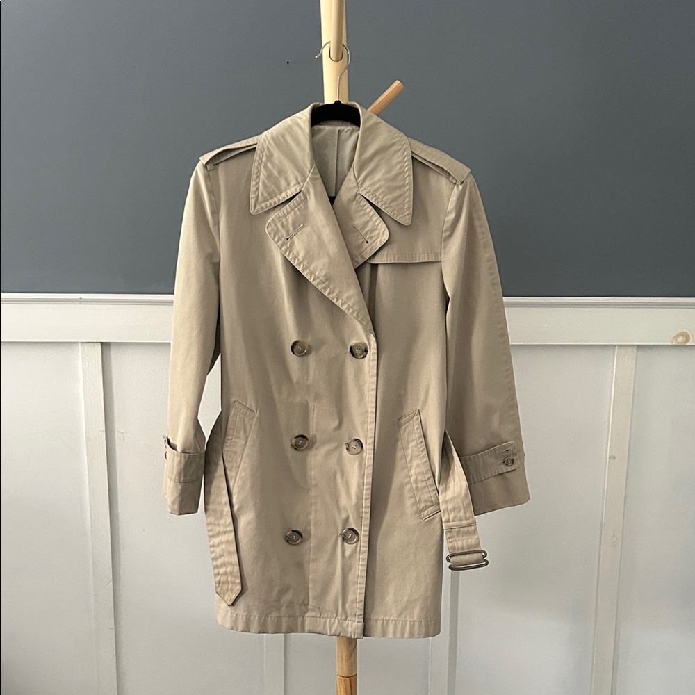 Vintage London Fog Beige Double-Breasted Trench Coat
